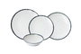 Hermia Juego de vajilla de porcelana 24 piezas Blanco y Negro